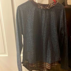 Double lined shirt blue and plaid. Size small.